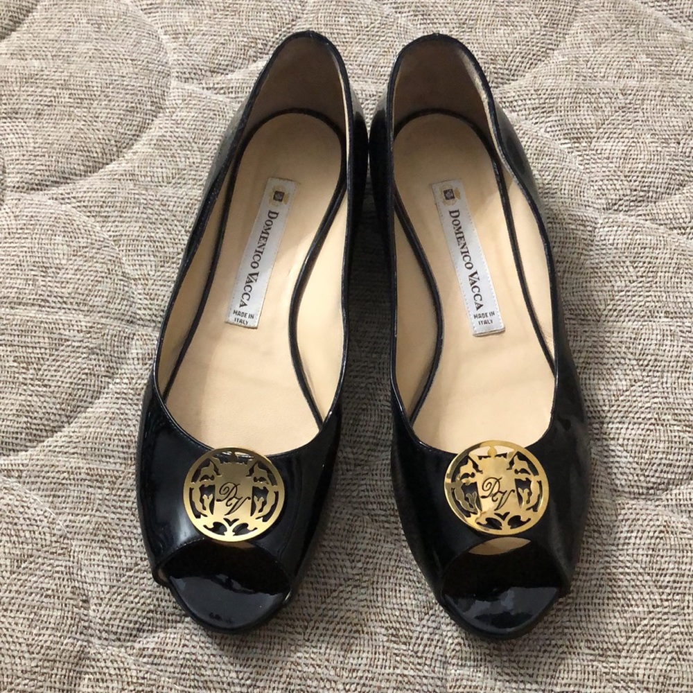 🌺DOMENICO VACCA FLATS WITH GOLD LOGO SIZE 40